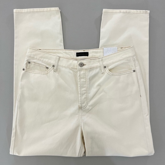 NEW House of Harlow 1960 Super High Rise Straight Jeans Stone 32 - Picture 1 of 10
